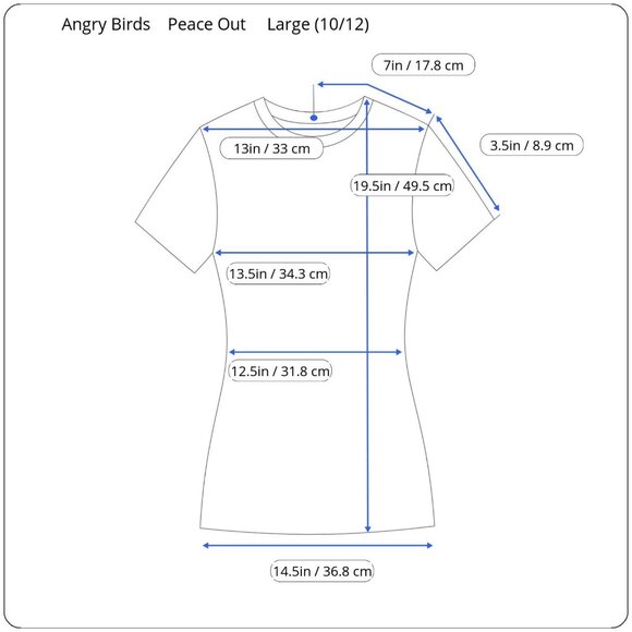 Angry Birds Peace Out Graphics Girls Large (10/12) Black T Shirt 654563746778 - Picture 2 of 9